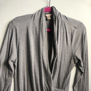 Banana Republic shawl collar cross over top.